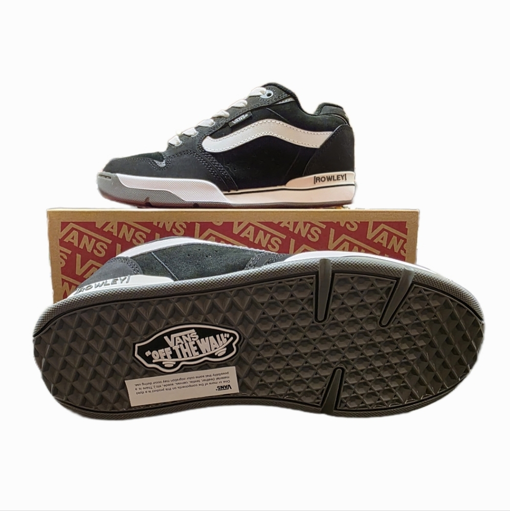 Rowley Xlt Vans Classic Black and White Skate Shoes - Picture 8 of 8